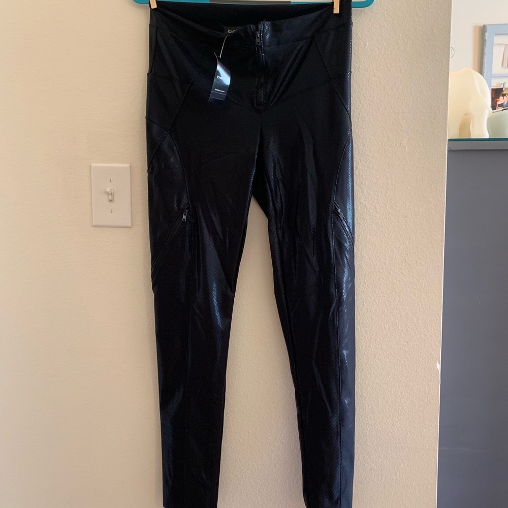 Black snakeskin leggings